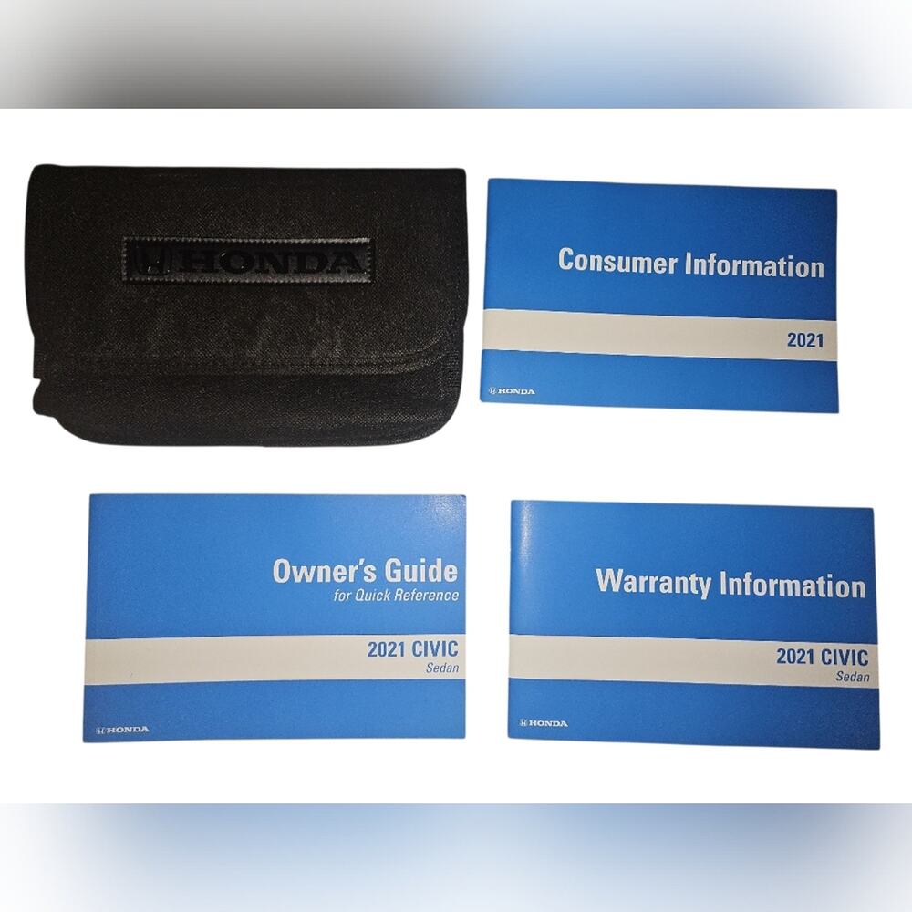 Owner's Manual Set with Black Case Honda Civic 2021